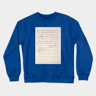 Falla | Original handwritten score of Manuel de Falla 2 Crewneck Sweatshirt